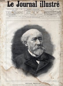 法国小说家、剧作家和学者奥克塔夫-费耶勒（1821-1890）的肖像--1891年《杰出杂志》中的版画 作者 未知艺术家
