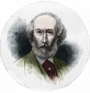 保罗-德-穆塞的肖像，法国文学家（1804-1880）。 作者 未知艺术家
