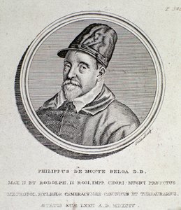 菲利普·德·蒙特 (Philippe de Monte) 的肖像 作者 未知艺术家