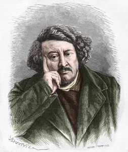 法国哲学家、公众人物和政治家皮埃尔-勒鲁的肖像（1797 - 1871）。 作者 未知艺术家