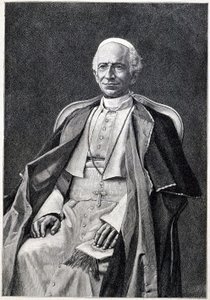 教皇莱昂十三世（1810-1903）的肖像 作者 未知艺术家