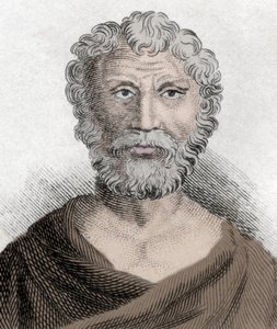 Quintus Junius Rusticus（约 100 至 170 左右）的肖像，斯多葛主义哲学家。 19 世纪的雕刻。 作者 Unknown artist