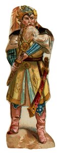 塔梅尔兰（1336-1405）（或铁木兰，"跛脚的铁木尔"）的画像。彩色石版画，19世纪末。 作者 未知艺术家