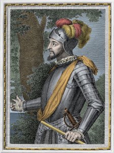 Vasco Nunez de Balboa，西班牙征服者（1475-1517）的肖像 - 雕刻 19 世纪 作者 未知艺术家