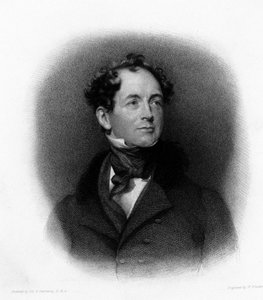 爱尔兰诗人 Thomas Moore（或 Thomas More）（1779-1852）的肖像 19 世纪的雕刻 作者 未知艺术家