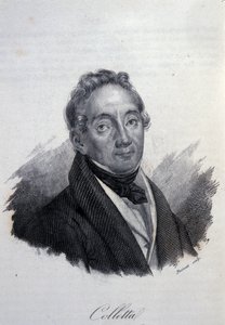 意大利爱国者和历史学家 Pietro Colletta (1775-1831) 的肖像 19 世纪的雕刻 作者 Unknown artist