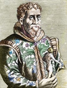 意大利画家米开朗基罗-布纳罗蒂的画像，被称为米开朗基罗（Michelangelo or Michel Ange 作者 未知艺术家