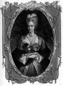 布夫勒侯爵夫人玛丽-弗朗索瓦兹-凯瑟琳-德-博乌-克朗（1711-1787）的肖像--1862年由我们的第一批作家在《世界女王》中的雕刻--在JGD Armandaud的指导下出版。 作者 未知艺术家