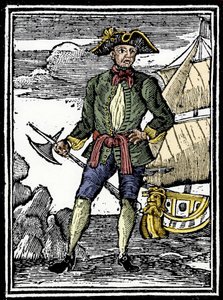 海盗爱德华-英格兰（？ -1720）的画像。 作者 未知艺术家