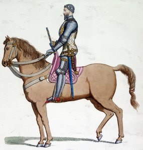 Portrait on the horse of Bernabo Visconti (1319-1385), Lord of Milan. 作者 未知艺术家