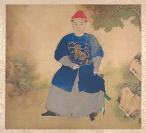 家庭成员肖像，19 世纪中叶（19 叶画册；绢本彩墨画） 作者 未知艺术家