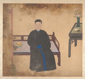 家庭成员肖像，19 世纪中叶（19 叶画册；绢本彩墨画） 作者 未知艺术家