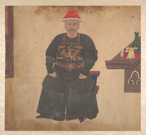 家庭成员肖像，19 世纪中叶（19 叶画册；绢本彩墨画） 作者 未知艺术家