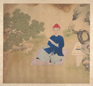 家庭成员肖像，19 世纪中叶（19 叶画册；绢本彩墨画） 作者 未知艺术家