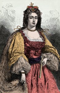 安妮女王 - 英格兰、爱尔兰和苏格兰女王安妮·斯图尔特 (1665-1714) 的肖像 - 作者 未知艺术家