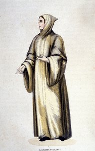 Religious Feuillant, Order of Citeaux，由 Jean de La Barrière 改革。 19 世纪的雕刻。 作者 未知艺术家