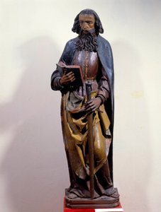 圣保罗手拿一本书的表示。 彩色木雕。 15世纪。 沙特尔，美术博物馆 作者 Unknown artist