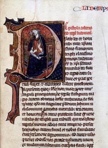 代表法国国王圣路易（或路易九世）（1214-1270）。 Vincent de Beauvais（1190-1267）取自“历史之镜”（Speculuum Historiale）的缩影，第戎市图书馆 作者 未知艺术家