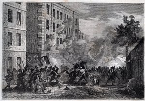 革命 1830年--理工学家路易-凡诺（Vanneau）之死 作者 未知艺术家