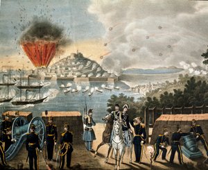 Risorgimento - 朱塞佩·加里波第（1807-1887）的千人或红衫军远征 - 意大利盖特围城 作者 未知艺术家
