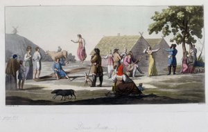 俄罗斯舞蹈和戏剧。载于《古今服饰》1819-1820年，作者费拉里奥。 作者 Unknown artist