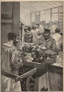 海鳞：海鳞管的制造。雕刻于1885年的 "Les arts et metiers illustrstres"，作者是Adolphe BITARD。 作者 未知艺术家