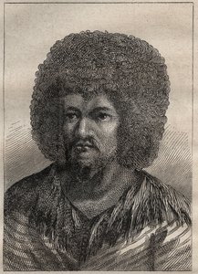 詹姆斯-库克船长（1728-1779）的第二次航行（1772-1775）：大溪地国王O-Too（O Too）的肖像--插图来自 "18世纪伟大的航海家" 作者 未知艺术家