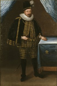 Sigismund III Vasa, roi de Pologne - 波兰国王Sigismund III Vasa的肖像（1566-1632），匿名。布面油画 作者 未知艺术家