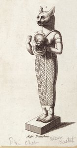 Statue of the Goddess of Dance, Cat-head Bastet (Ancient Egypt). goddess in ancient Egyptian religion, 作者 未知艺术家