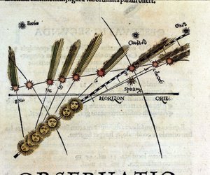 关于彗星的研究--在Astronomicon caesarum中，16世纪的论文。 作者 未知艺术家