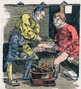 1528年，外科医生给人治伤。 作者 未知艺术家