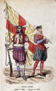 瑞士近卫军。1660年为骑兵，1616年为少尉。 作者 未知艺术家