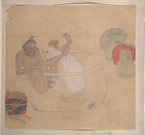 鞑靼军官与金发女郎 作者 未知艺术家