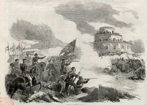 1852年4月卡塞罗斯山战役--胡斯托-何塞-德-乌尔基萨（1801-70）的起义；反对阿根廷独裁者胡安-曼努埃尔-德-罗萨斯（1793-1877）--卡塞罗斯战役，或2月3日卡塞罗斯山战役 作者 未知艺术家
