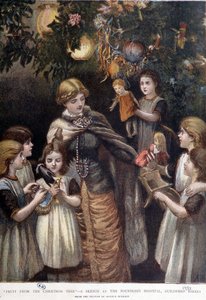 The Christmas tree of poor children, London, late 19th century 作者 未知艺术家