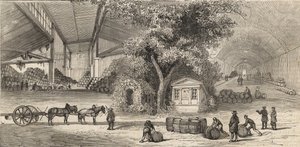 1861年在巴黎的葡萄酒仓库 - 洞穴 - 洞穴 作者 未知艺术家