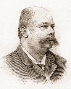 1895年的法兰西学院成员：法国剧作家亨利（Henry）-梅尔哈克（1831-1897）的画像。 作者 未知艺术家