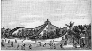 1821年在巴黎的博琼花园的过山车。在 "自然。科学及其在艺术和工业中的应用回顾"。1888 作者 未知艺术家