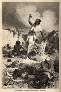 埃塞俄比亚皇帝西奥多罗二世（Tewodros）（约1818-1868）于4月13日自杀。 作者 未知艺术家