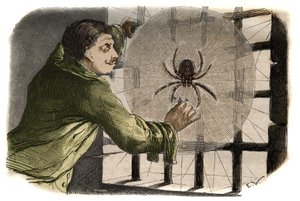 作家保罗-佩里森（Paul Pellisson-Fontanier dit）（佩里森-冯塔尼埃）（1624-1693）在巴士底狱被监禁期间驯服了一名阿莱尼人。1858年在 "Le Musee Des Sciences "中的版画 作者 未知艺术家