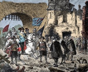 三十岁：萨克森魏玛将军伯纳德 (Saxony-Weimar) (1604-1639) 在布赖萨赫 (德国) - 魏玛伯恩哈德进军布赖萨赫 - 之间 作者 未知艺术家