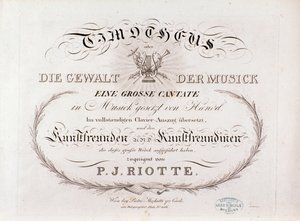 G F Handel 的 Timotheus 乐谱的扉页 (1812) 作者 未知艺术家