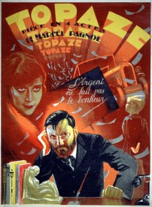 Topaze》，帕格诺戏剧作品，约 1930-1940 年（海报） 作者 未知艺术家