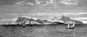 View of Procida Island off Naples. 19th century engraving. 作者 未知艺术家