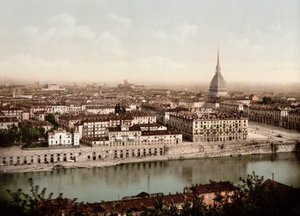 1890年意大利都灵市（Torino）的景色 作者 未知艺术家