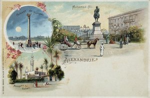 Views of Alexandria - postcard, late 19th century 作者 未知艺术家