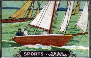 水上运动：帆船。 作者 未知艺术家