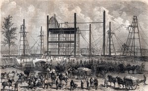 1866年4月底在巴黎的火星场工程--1867年的版画 作者 未知艺术家