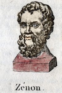 Zenon de Cition (v. 335 - v. 264 BC)，希腊哲学家。1822年的雕刻作品。 作者 未知艺术家