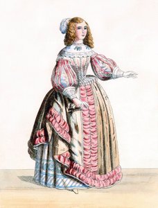 英格兰国王查理二世的王妃凯瑟琳-德-布拉干萨（1638-1705）的肖像。1860年的雕刻。 作者 未知艺术家
